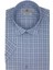 Erkek Mavi Ekose Slim Fit Kısa Kollu Gömlek 1