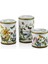Muse Garden 3'lü Kavanoz Set 16CM 13,8cm 10CM Porselen Vakum 1