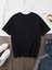 Baskılı Oversize Bisiklet Yaka T-Shirt - Siyah 4