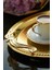 38X28 cm Çelik Oval Gold Tepsi 3