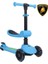 L5 2in1 Mavi Oturaklı Işıklı 3 Tekerlekli Çocuk Scooter 3