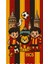 Çocuk ve Bebek Odası Sarı Kırmızı Taraftar Futbol Serisi Fon Perde Tek Kanat (Curtaın) 2
