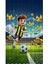 Çocuk ve Bebek Odası Sarı Lacivert Taraftar Futbol Serisi Fon Perde Tek Kanat (Curtain) 2