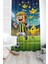 Çocuk ve Bebek Odası Sarı Lacivert Taraftar Futbol Serisi Fon Perde Tek Kanat (Curtain) 1
