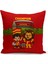 Çocuk Bebek Sarı Kırmızı Taraftar Futbol Serisi Kırlent Kılıfı (Cushion Cover) 1
