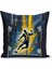 Çocuk Bebek Sarı Lacivert Taraftar Futbol Serisi Kırlent Kılıfı (Cushion Cover) 1