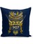 Çocuk Bebek Sarı Lacivert Taraftar Futbol Serisi Kırlent Kılıfı (Cushion Cover) 2