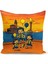 Çocuk Bebek Sarı Lacivert Taraftar Futbol Serisi Kırlent Kılıfı (Cushion Cover) 1