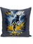 Çocuk Bebek Sarı Lacivert Taraftar Futbol Serisi Kırlent Kılıfı (Cushion Cover) 1