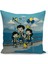 Çocuk Bebek Sarı Lacivert Taraftar Futbol Serisi Kırlent Kılıfı (Cushion Cover) 1