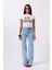 Nakış Detay Baskılı Crop T-Shirt 2