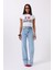 Nakış Detay Baskılı Crop T-Shirt 4
