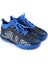 Halı Saha Krampon Erkek Çocuk Bağcıklı Kauçuk Tabanlı Spor Ayakkabı Mavi Renk 2