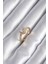 Pirinç Gold Renk Zirkon Taşlı Kalp Charm Model Kadın Yüzük - Lisinya 1