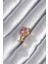 Pirinç Gold Renk Pembe Zirkon Taşlı Charm Kalp Model Kadın Yüzük - Lisinya 1