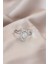 Ayarlamalı Silver Renk Metal Zirkon ve Kristal Taşlı Damla Model Yüzük - Lisinya 1