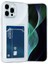 Apple iPhone 15 Pro Max Kılıf Cardy Şeffaf Kartlık Cepli Kapak 1