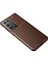 Samsung Galaxy S21 Ultra Kılıf Auto Focus Karbon Kapak - Kahverengi Nrmsa 1