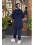 Kapitoneli Sweatshirt KY-A24-70031 Lacivert 4