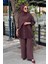 Pantolonlu Takım S-5954 Kızıl Kahve 1