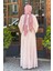 Scl Dik Yaka Desenli Kol Detay Elbise 10002511311014 Pembe 4