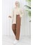Beli Lastikli Kot Pantolon 9633-10 Koyu Kahverengi 2