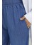 Tensel Kumaş Beli Lastikli Kot Pantolon 5827-02 Mavi 5