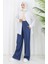 Tensel Kumaş Beli Lastikli Kot Pantolon 5827-03 Lacivert 1