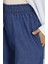 Tensel Kumaş Beli Lastikli Kot Pantolon 5827-03 Lacivert 4