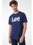 L65QAI Big Logo Lee Erkek T-Shirt L65QAIEE Navy 1