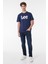 L65QAI Big Logo Lee Erkek T-Shirt L65QAIEE Navy 4