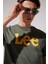 L65QAI Big Logo Lee Erkek T-Shirt L65QAI801 Khaki 4