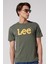 L65QAI Big Logo Lee Erkek T-Shirt L65QAI801 Khaki 5