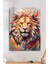 Aslan Metal Tablo, Sarı Kırmızı, Dekoratif 1