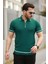 Erkek Fermuarlı Yakalı Kısa Kollu T-Shirt 1