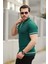 Erkek Fermuarlı Yakalı Kısa Kollu T-Shirt 2