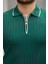 Erkek Fermuarlı Yakalı Kısa Kollu T-Shirt 3