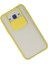 Samsung Galaxy J7 Kılıf Palm Buzlu Kamera Sürgülü Silikon - Sarı Nrmsa 1
