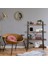 Rio Metal Kitaplık Doğal Ahşap Masif Raf 2