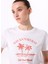 Bisiklet Yaka Baskılı Beyaz Kadın T-Shirt F5SL-TST0445 1