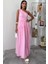 Tek Omuzlu Pile Detay Maxi Elbise 2895 1