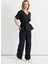 Normal Bel Standart Siyah Kadın Pantolon 25YSL5396 1