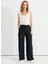Normal Bel Standart Siyah Kadın Pantolon 25YSL5396 2