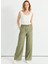 Normal Bel Standart Haki Kadın Pantolon 25YSL5396 2