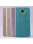 Samsung Galaxy A8 2016 Kılıf Gold Jade Simli Silikon Kapak Orijinal Esnek Ince (Samsung Galaxy A8 2016, Gold) 2