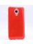 General Mobile 5 Plus Kılıf Kırmızı Jade Simli Silikon Kapak Orijinal Esnek Ince (General Mobile 5 Plus, Kırmızı) 1