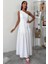 Tek Omuzlu Pile Detay Maxi Elbise 2895 1