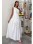 Tek Omuzlu Pile Detay Maxi Elbise 2895 5