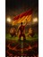 Çocuk ve Bebek Odası Sarı Kırmızı Taraftar Futbol Serisi Fon Perde Tek Kanat (Curtaın) 2