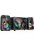 Sp-60 Fm Radyo + Sd Kart + Wireless Bluetooth + USB Destekli LED Ambians Işıklı 2+1 Hoparlör Set 1